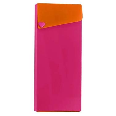 Imagem de Estojo Plástico Escolar Dello - Collor Pink E Laranja