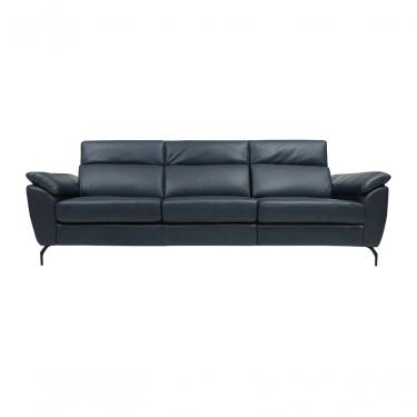 Imagem de Sofá De Couro Hannover 3 Lugares Blue Bicolor 2,78 M - Mempra