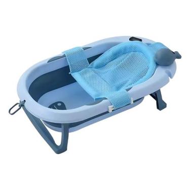 Imagem de Banheira Ofurô Dobrável P/ Bebê Com Rede Ergonômica Inclusa - Tibaby, 