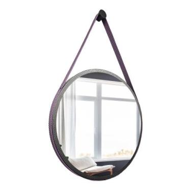 Imagem de Espelho Redondo Craqueado Adnet 50Cm + Suporte - Gh Papel De Parede