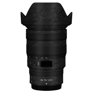 Imagem de Adesivo de câmera antiarranhões com tampa de lente para Nikon z 24-70 mm F2.8S Película protetora decalque protetor corporal 24-70 2,8 (contorno preto brilhante)