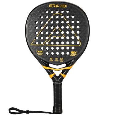Imagem de AMA SPORT Raquete de padel ERA 1.0, superfície de fibra de carbono 18K com memória EVA, núcleo flexível, raquete de raquete de raquete leve com controle de potência e precisão para jogadores