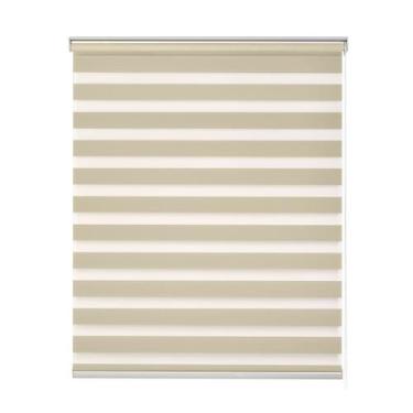 Imagem de Persiana Rolo Zebra Standard Larg 1,00 X Alt 1,40 Bege, Branco, Cinza,