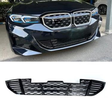 Imagem de Grade de para-choque de carro tiras decorativas kit de corpo de grade de corrida grade de para-choque dianteiro para i3 2022-2024 parte externa (aparência de carbono)