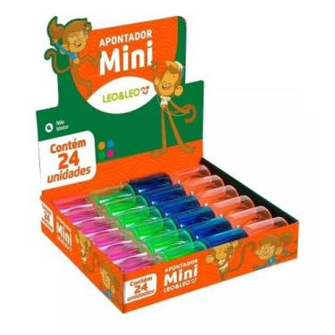 Imagem de Apontador Escolar Com Deposito Mini 24 Un Leo Leo Atacado