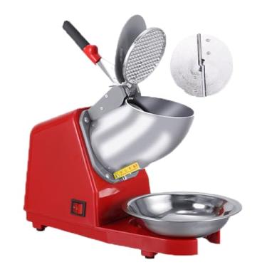 Imagem de MáQuina De Gelo Raspada,Lâminas e tampa duplas, cabo antiderrapante, espessura ajustável, porta de drenagem, duas calhas de gelo para fazer sorvetes e coquetéis