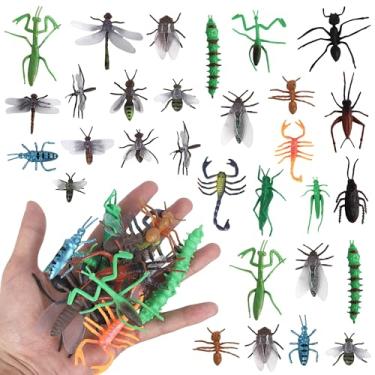 Imagem de Rsstarxi 22 Pack Insects Cake Topper Fake Bugs Cake Decorations with Spiders Cockroaches Scorpions Crickets Lady Bugs Mantis & Worms for Kids Birthday Baby Shower Party Decorations