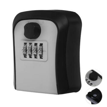 Imagem de Caixa de Chaves com Senha | Cofre Porta Chaves de Parede com Cadeado de Combinação 4 Dígitos | Cofre Seguro para Casa, Escritório, Airbnb e Corretores de Imóveis