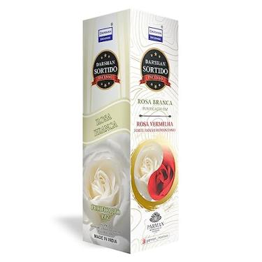 Imagem de Incenso Rosa Branca + Rosa Vermelha Darshan Box 25 Caixas Com 8 Varetas