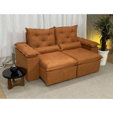 Imagem de Sofá Retrátil Reclinável 2,00 m Terracota 604 Athenas Premium