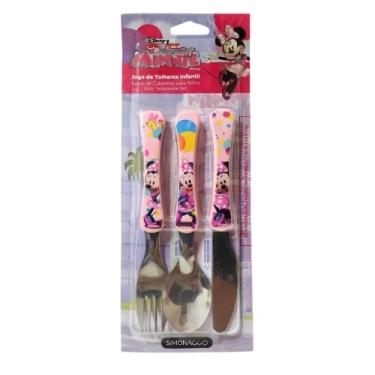 Imagem de Conjunto Blister Talher Infantil Garfo Faca Colher - Disney - SIMONAGG