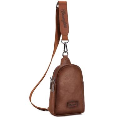Imagem de Wrangler Bolsa tiracolo feminina pochete para viagens, Clássico-caramelo marrom envelhecido, 5 x 2 x 8 inches