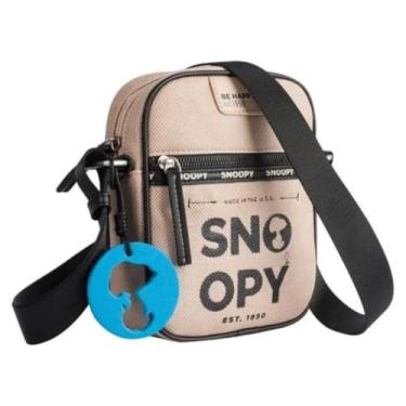 Imagem de Bolsa Bag Transversal Tiracolo Snoopy Prática para o Dia a Dia (Bege)