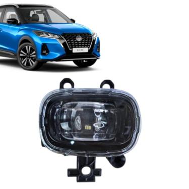 Imagem de Farol Milha Kicks 2021 á 2024 com Led Foco Simples Acrílico Lado Esquerdo