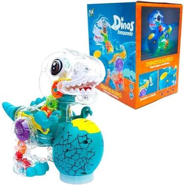 Imagem de Robo Dinossauro Dino Com luz de Led e Som Dança Para Bebe Interativa para crianças Movimento Bate e Volta Brinquedo Infantil