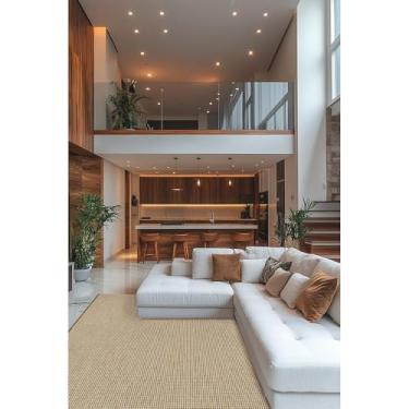 Imagem de Tapetes São Carlos – Tapete Sarja Papilo| Estilo Nórdico Liso em Polipropileno c/Proteção UV | Lavável e Compacto p/Entrada e Sala | 0,3cm x 2m x 3m