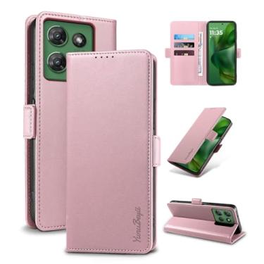 Imagem de YunuBeyii Capa Carteira para Moto G Power/Play (2025) - [Bloqueio RFID] Capinha Flip Magnética para Celular de Couro PU de Luxo com Suporte,Case Proteção,Rsistente,Antichoque, Rosa