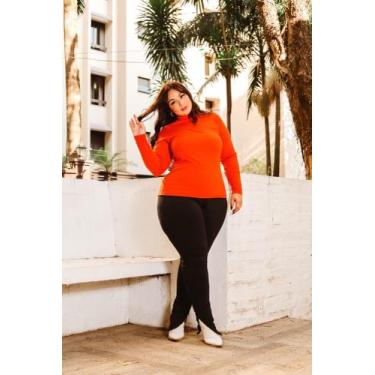 Imagem de Blusa Canelada Manga Lisa - Bravo, Terra cota, G2
