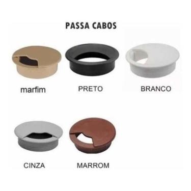 Imagem de Acabamento Passa Fio Mesa 500 Unidades Preto - comercialoliveira