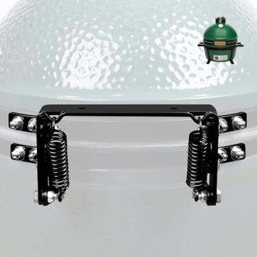 Imagem de Vankey Conjunto de dobradiça de substituição para Minimax Green Egg – Dobradiça compacta de aço revestida a pó com mola de aço inoxidável 304, kit de ferragens de dobradiças resistentes para