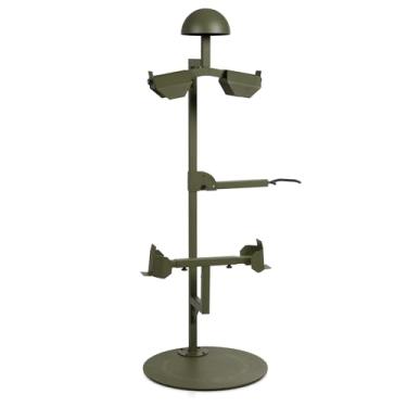 Imagem de Savior Equipment H.A.B Suporte de equipamento tático capacete colete cinto expositor, suporte de equipamento militar, suporte de placa, interior, casa, garagem, organizador independente, verde-oliva