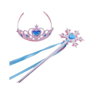 Imagem de Acessórios De Cosplay Da Princesa Frozen Anna Elsa Coroa Varinha Colar