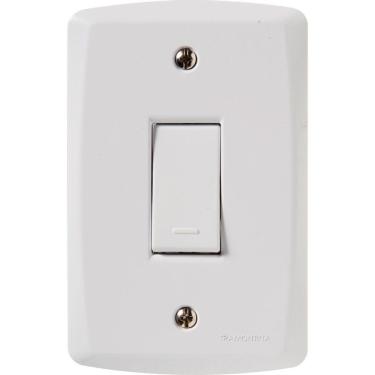 Imagem de Conjunto 4X2 Com 1 Interruptor Simples 10 A 250V Lux2 Branco