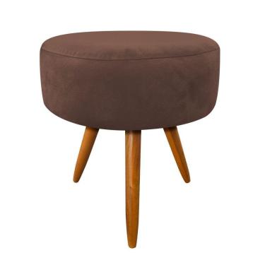 Imagem de Puff Decorativo Redondo 40 Cm Dóris Pé Palito Suede