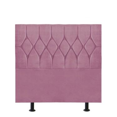 Imagem de Cabeceira Estofada Cama Box Solteiro 90cm Istambul Suede Rosa Bebe- Mabe Magazine