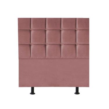 Imagem de Cabeceira Estofada Cama Box Solteiro 90cm Espanha Suede Rose- Mabe Magazine