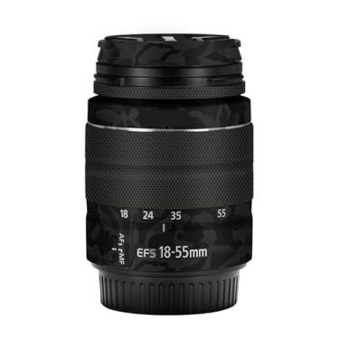 Imagem de EFS 18-55 3.5-5.6 Adesivo de lente de câmera para Canon EF-S 18-55 mm F3.5-5.6 III Película protetora de vinil decalque skin (Shadow Camo Black)