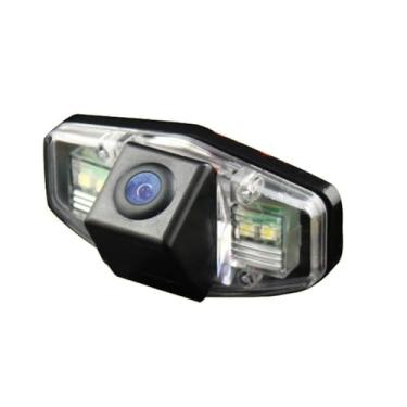 Imagem de HD Auto veículo carro 170° grande angular placa de licença luz retrovisor retrovisor câmera reserva com sistema de auxílio de estacionamento de direção compatível com Honda Accord/Acura TSX/Pilot