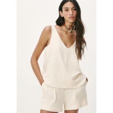 Imagem de Regata Feminina Decote V Em Tecido Creponado-Feminino