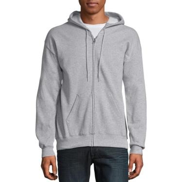 Imagem de Moletom Aberto Com Ziper Liso Capuz Bolso Blusa Frio Moleton-Masculino