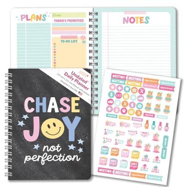 Imagem de Caderno planejador diário sem data – agenda diária, agenda de agenda, planejadores e organizadores de trabalho, planejadores sem data 2025-2026, cadernos de quadro-negro para organização do trabalho