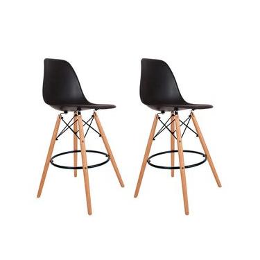 Imagem de Conjunto 2 Banquetas Eames  Preto