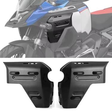 Imagem de Capa lateral de radiador de motocicleta serve para BMW R1300GS ADV R 1300 GS Adventure 2024 2025 protetor de tanque de água preto prateado protetor de moldura de carenagem painéis laterais capa