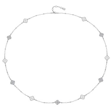 Imagem de Colar de trevo banhado a ouro 14K, joia da sorte - design em camadas e empilhado, tamanho 94 cm, adequado para uso diário e seleção de presentes, adequado para homens e mulheres, 37, Cobre, Sem Pedra