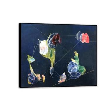 Imagem de Pôster Max Ernst Flores Exóticas Reproduções de Pinturas Famosas Surrealismo Arte de Parede Tela Max Ernst Decoração de Parede para Presentes de Sala de Estar 80 x 60 cm (32 x 24 polegadas) Moldura