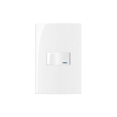 Imagem de Interruptor Paralel. com Luz MarGirius Sleek 10A com Placa 4x2 Branco