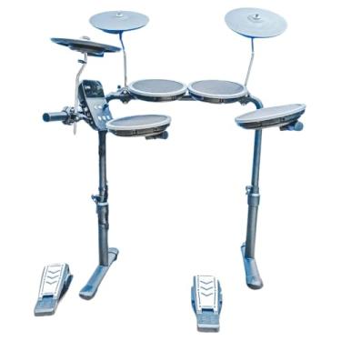Imagem de Bateria Eletrônica Top 7 Pads e Pedais com Módulo de Som, Baquetas e Pratos