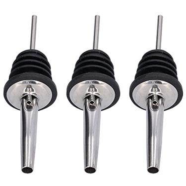 Imagem de Mingzhe Bico de Vinho Durável, Rolha de Borracha de Aço Inoxidável para Vinho para Bar Doméstico, Vazamento Suave, Bico de Garrafa de Vidro à Prova de Vazamento Com (Cor de aço inoxidável sem tampa)