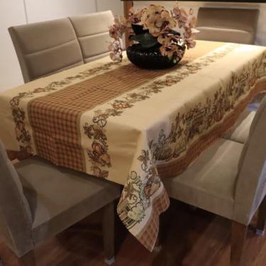 Imagem de Toalha de Mesa de Linhão Elegante e Durável - 4 6 ou 8 Lugares Tecido Sofisticado e Resistente (Atypical 2,6 Lugares)