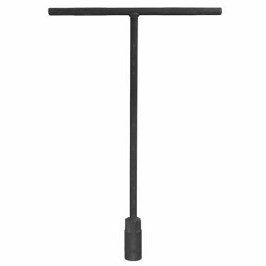 Imagem de HARFINGTON Soquete de chave em T 14 mm de aço de carbono métrico de 6 pontos com alcance longo para reparo de motocicletas e bicicletas, cinza, preto