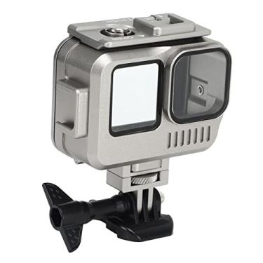 Imagem de Cryfokt Câmera de Ação à Prova D'água, Caixa Protetora, 40m de Profundidade, Sapata Dupla e Fria para Hero 11 10 9, Mergulho Subaquático, Liga de Alumínio