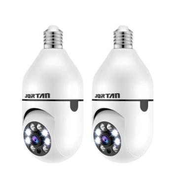 Imagem de ANJ.GG, Câmera de Segurança Interna/Externa, Estilo Domo, 720p/1080p, Áudio 2 Vias, Monitoramento Bebê/Pet/Segurança, O19-branco*2, Wi-Fi/Com fio, Visão Noturna, AC/DC, Wi-Fi, Controle por App