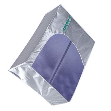 Imagem de GLOGLOW Cobertura de Componentes de Ar Condicionado, Poliéster à Prova d'água, Prata, Vários Tamanhos para Unidades 1,5P, 2P, 3P, Proteção contra Intempéries para Ar Condicionado Externo Nan (1,5p