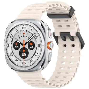 Imagem de XMKT Pulseira esportiva de silicone marinho correa para Samsung Galaxy Watch Ultra de 47 mm para Galaxy Watch 7 Ultra, Watch Ultra, Ágata