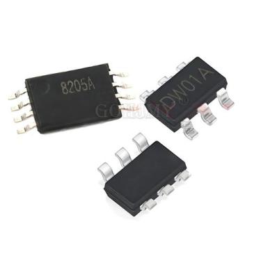 Imagem de 20pcs DW01 + 8205A cada combinação de 10pcs DW01A SOT23-6 8205A SOP-8 