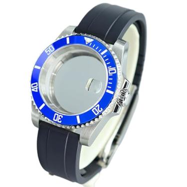 Imagem de FEIYASHI Caixa de relógio mecânico SUB Diver de 40 mm de aço inoxidável para movimento NH35 NH34/36/38 Miyota8215 8205 ETA2824 PT5000, Tampa inferior de vidro 5, For NH35/36/38 Movement, Caixa de